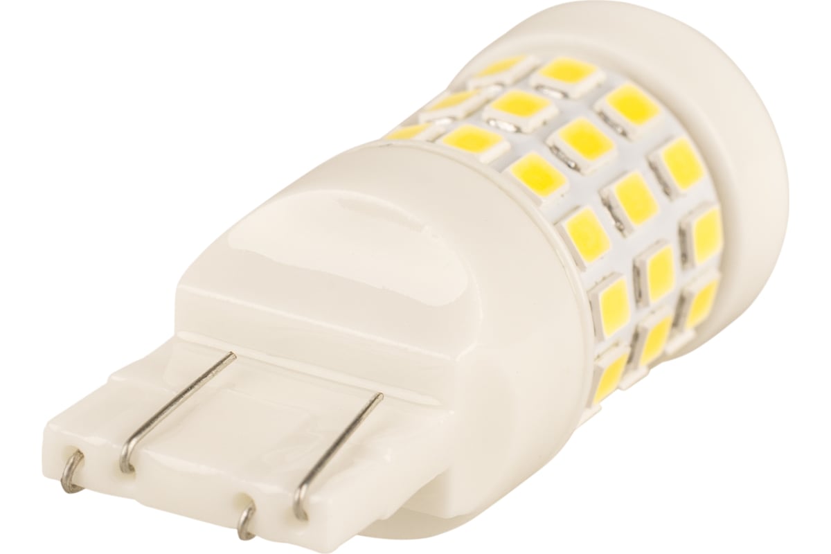 Автолампа SKYWAY диод t20 w21/5w, 12-24v, 51smd диода 2-конт. белая  противотуманные, стопы, задний ход S08202102 - выгодная цена, отзывы,  характеристики, фото - купить в Москве и РФ