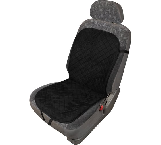 Накидка сиденья SKYWAY алькантара 96x43 см черная, строчка черная, 1 шт. S01302057