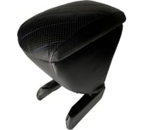 Автоподлокотник PSV Chevrolet Aveo II 2011 РОМБ отстрочка черная черная перфорированная экокожа 135494