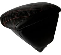 Автоподлокотник PSV Chevrolet Cobalt II 2011 2015 г Ravon R4 2016 РОМБ отстрочка красная черная перфорированная экокожа 135468