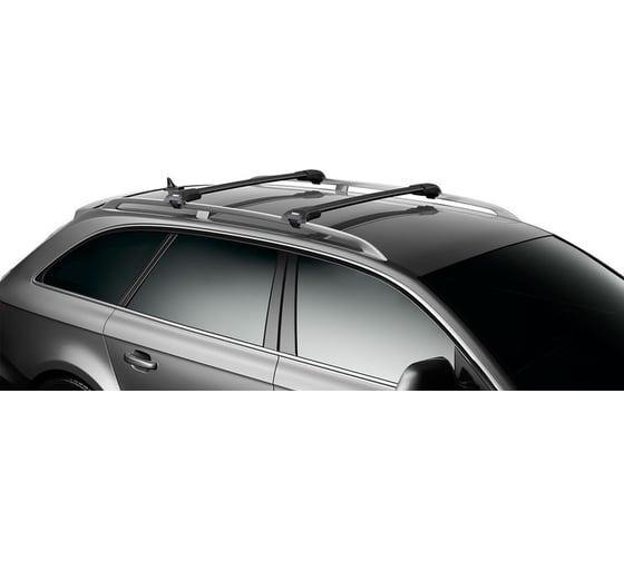 Багажник Thule WingBar Edge черного цвета на рейлинги Длина дуг M+L 9585В