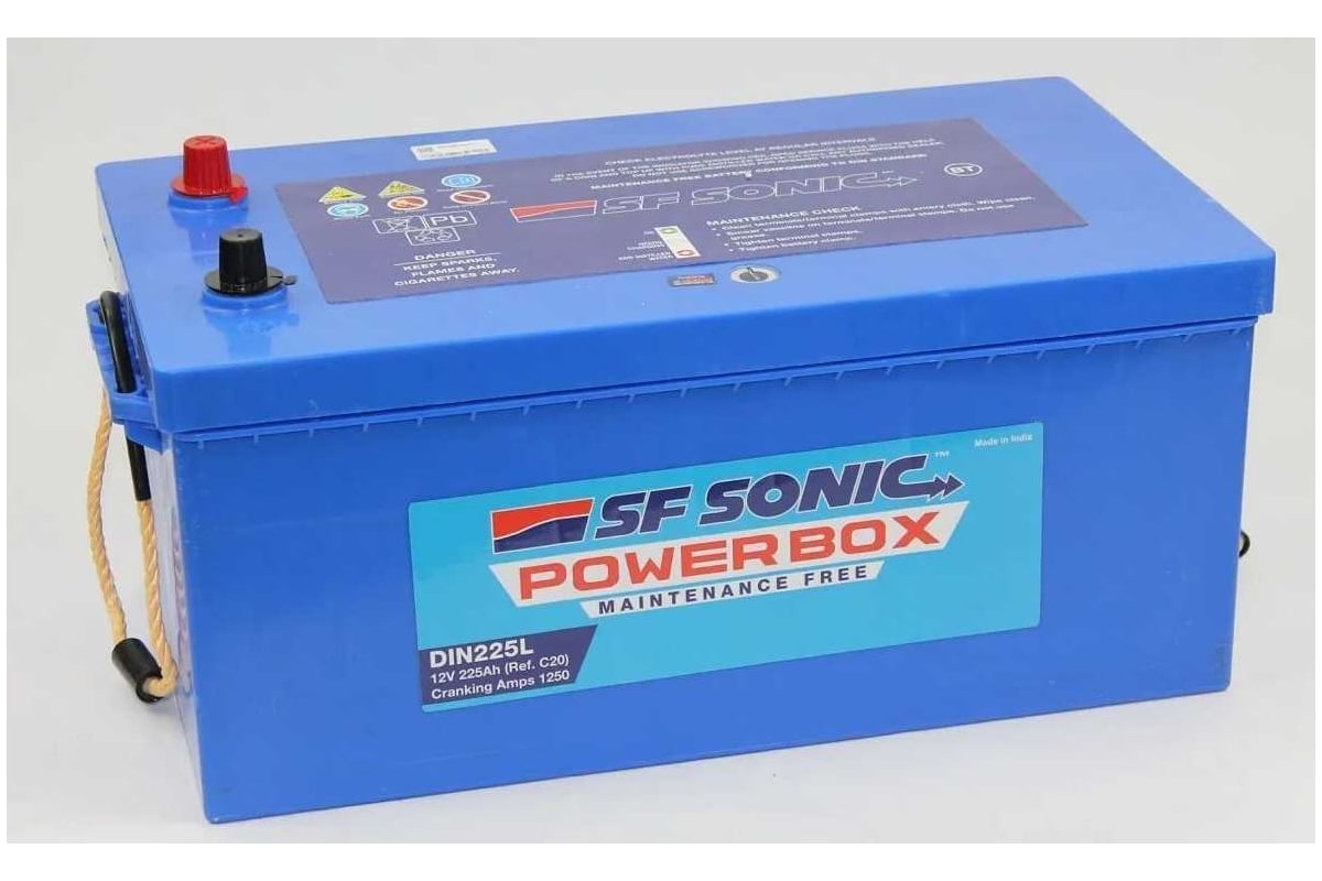 Автомобильный аккумулятор SF Sonic 6ст-225 евро конус DIN225L ...