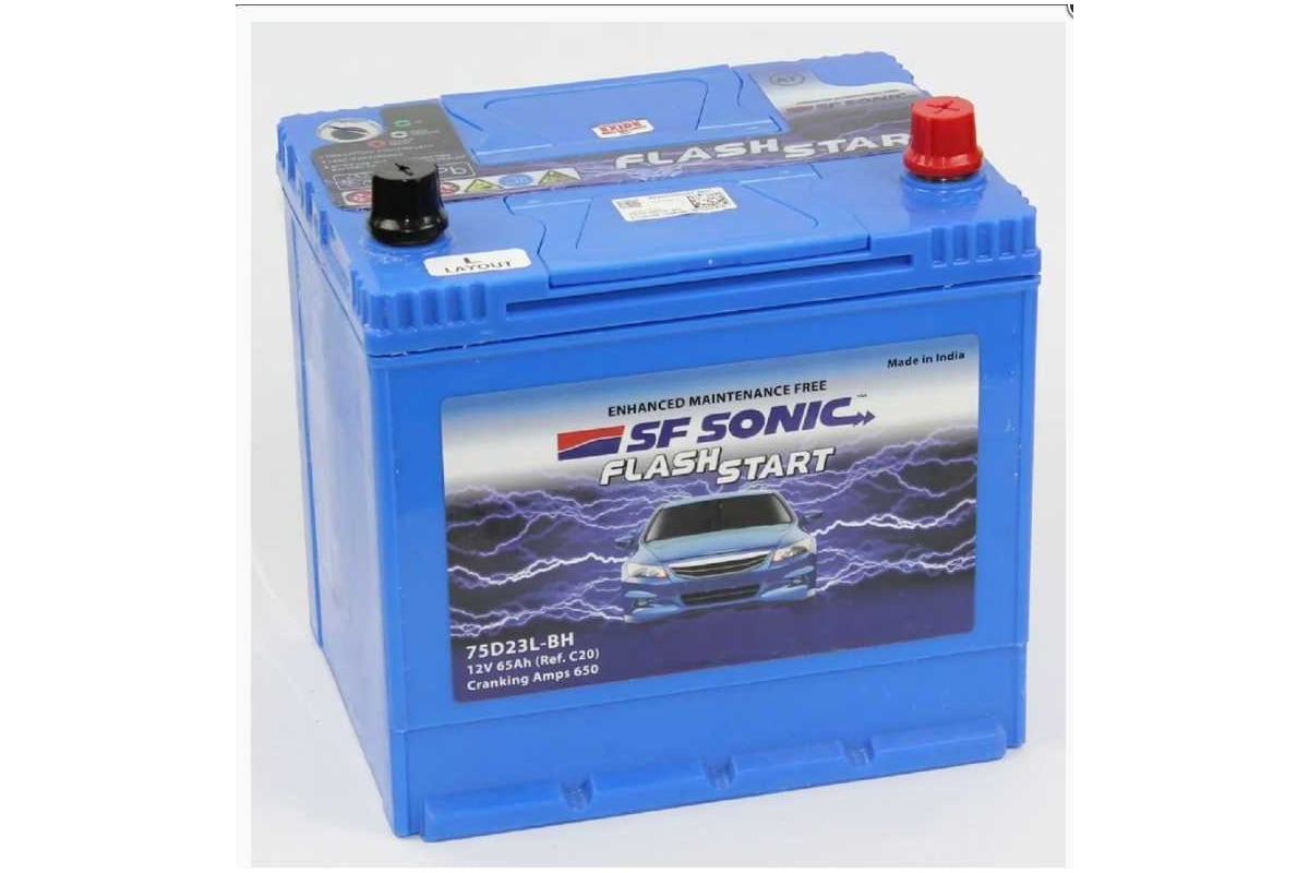 Автомобильный аккумулятор SF Sonic 6ст-65.0 (75d23l) FS-75D23L-ВН -  выгодная цена, отзывы, характеристики, фото - купить в Москве и РФ