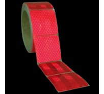 Световозвращающая сегментированная лента для тентов RTLITE RT-V104 50 мм х 10 м, красная RT-V104SR10