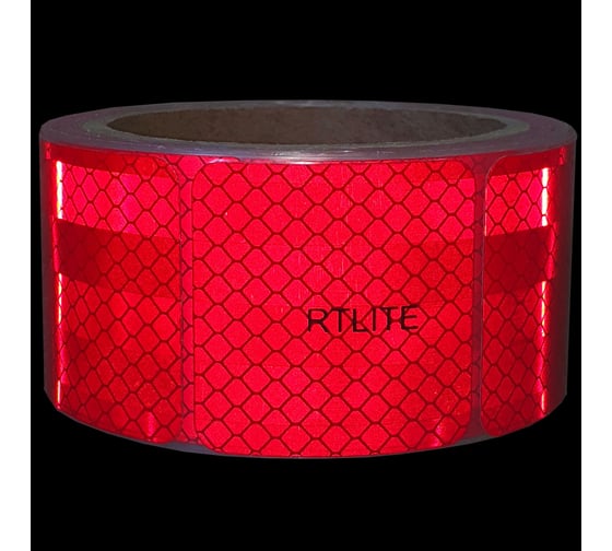 Световозвращающая сегментированная лента для тентов RTLITE RT-V104 50 мм х 5 м, красная RT-V104SR5