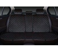 Накидка сиденья SKYWAY вельвет 5 предметов, posh черная/красная строчка S01302056