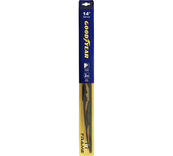 Всесезонная каркасная щетка стеклоочистителя 14"/36 см (3 переходника) Goodyear FRAME GY000314 1