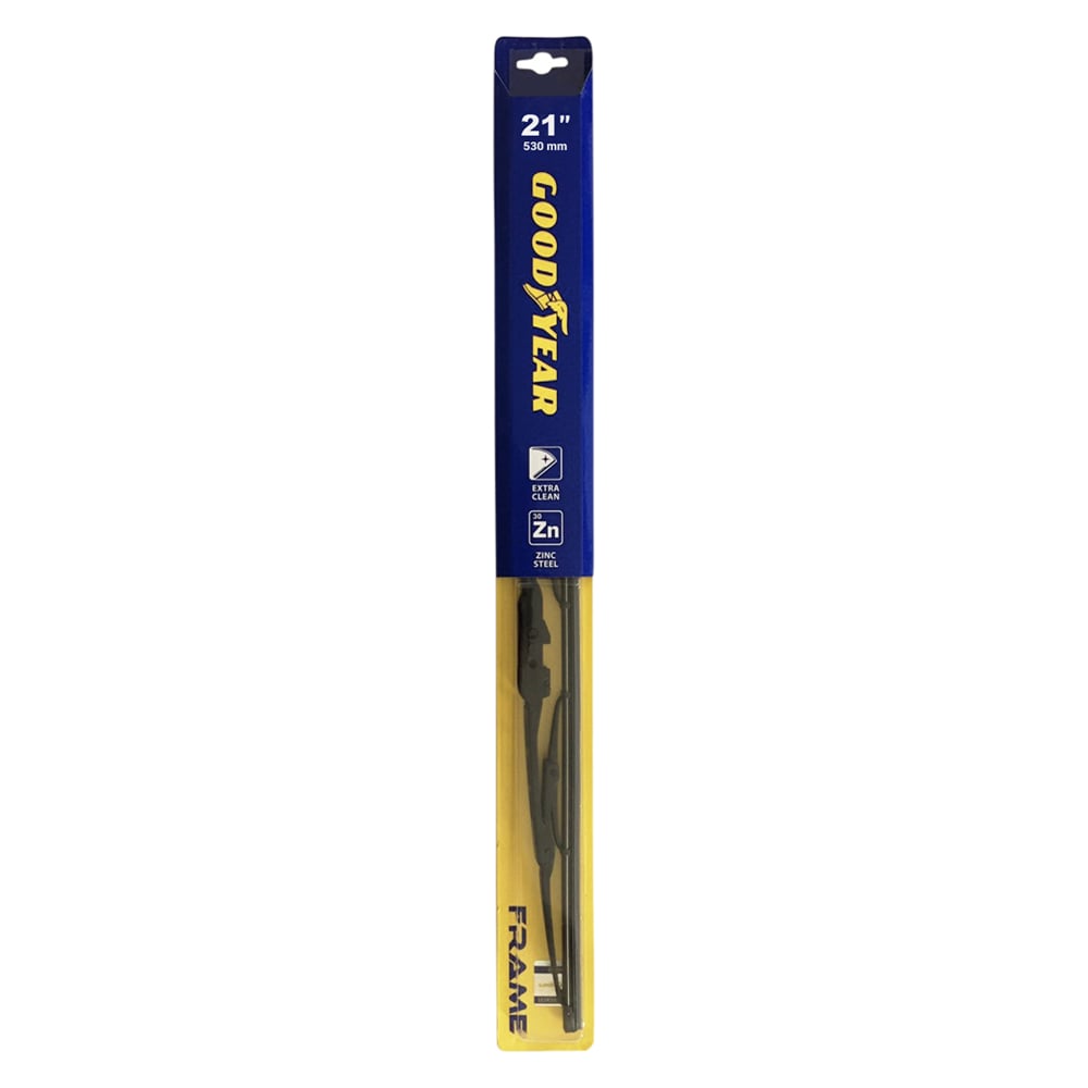 Каркасная щетка стеклоочистителя Goodyear FRAME 21"/53 cm всесезонная, 3 переходника