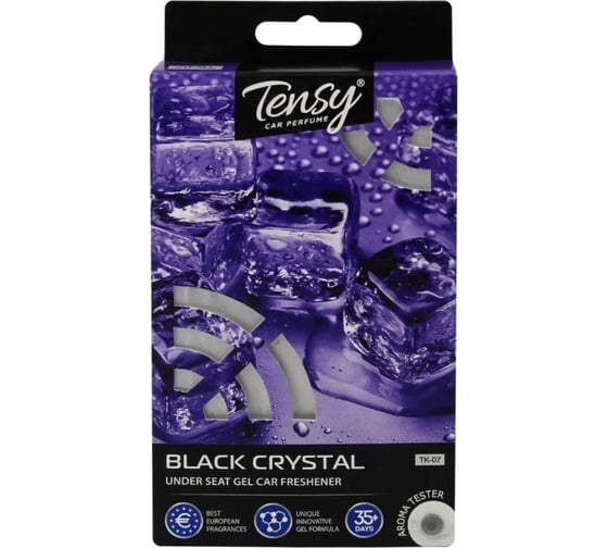 Ароматизатор Tensy под сиденье, гелевый, черный лед, с пробником TK-07
