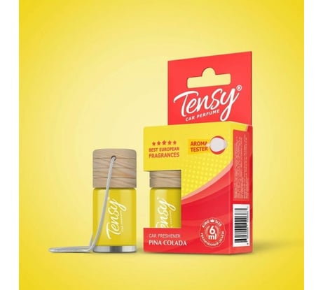 Ароматизатор Tensy бутылочка с дер. крышкой пина колада с пробником TB-01