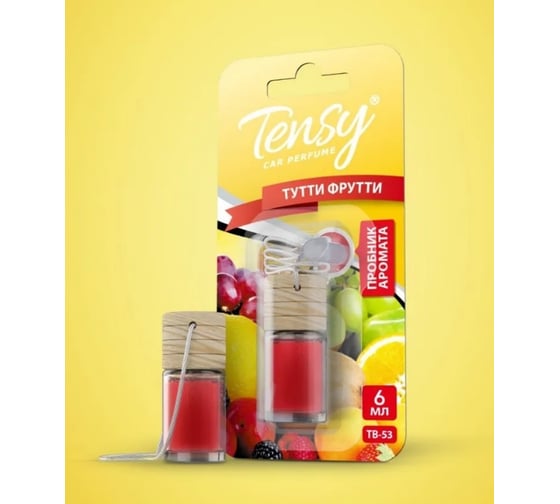 Ароматизатор Tensy бутылочка с дер.крыжкой тутти фрутти с пробником_ TB-53 1