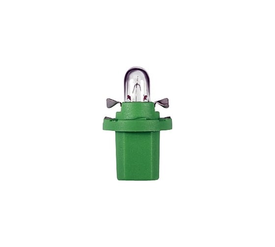 Лампа накаливания Hella, T5 12V 2W BAX 10d/B 8,5d green, 10 шт 8GA 007 997-081