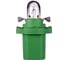 Лампа накаливания Hella, T5 12V 2W BAX 10d/B 8,5d green, 10 шт 8GA 007 997-081 1
