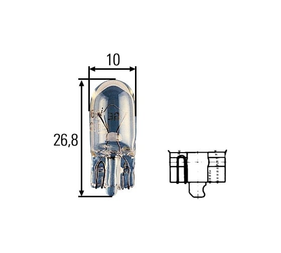 Лампа накаливания Hella W3W 24V 3W W 2,1x9,5d 8GP 003 594-241