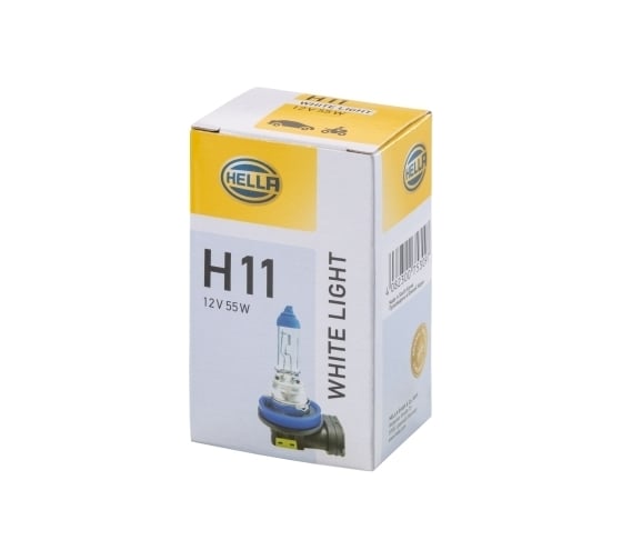 Лампа накаливания Hella, H11 12V 55W PGJ19-2 WL White Light 3700K 8GH 223 498-151