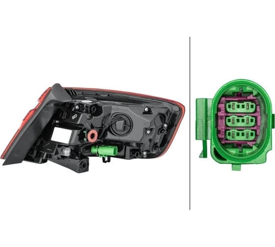 Задний фонарь Hella LED, наруж., лев., Audi A3 Sportback 16> 2SD 012 836-071