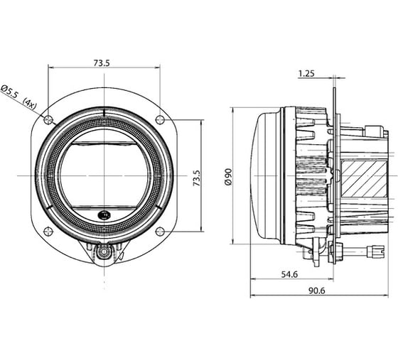 Противотуманная фара Hella LED L4060 светодиод 1N0 011 988-001