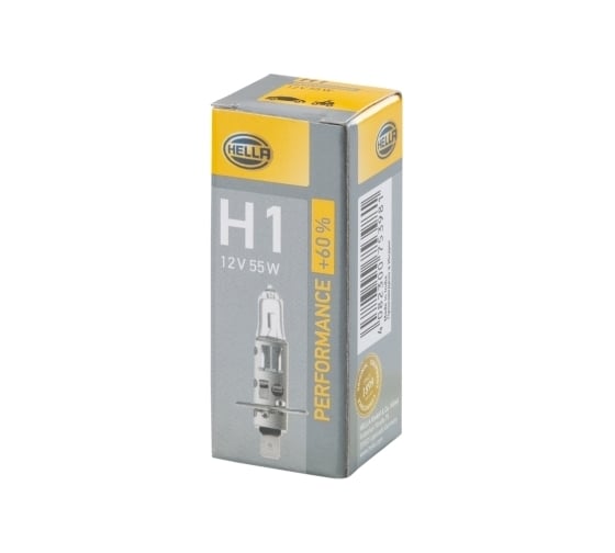 Лампа накаливания Hella, H1 12V 55W P14,5s, +60% 8GH 223 498-211