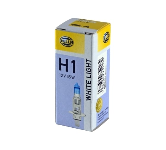 Лампа накаливания Hella, H1 12V55W WL 4200K, White Light 8GH 223 498-111