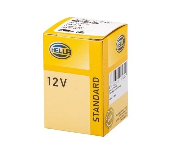 Лампа накаливания Hella 12 В, 1.1 Вт, BX8.4d, оранжевый 8GA 007 997-171