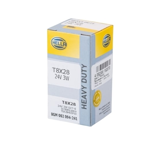 Лампа накаливания Hella 24 В, 3 Вт, SV 78 8GM 002 094-241
