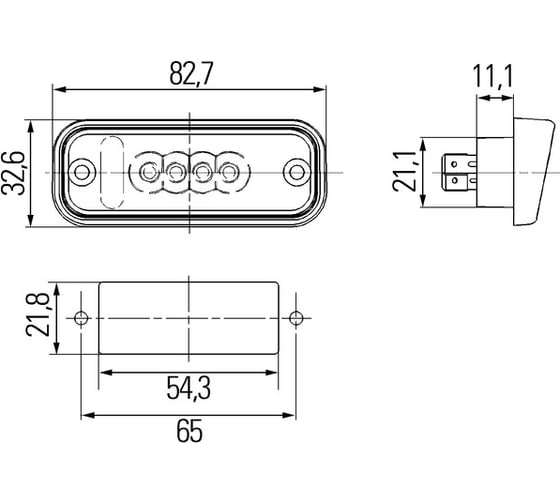 Фонарь освещения номерного знака Hella 2KA 010 278-011