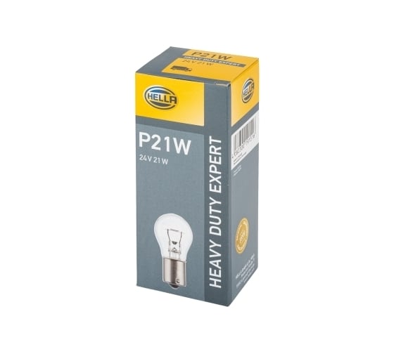 Лампа накаливания Hella P21W, 24 В, 21 Вт, BA15s, Heavy Duty Expert 8GA 002 073-251