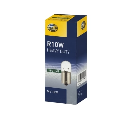 Лампа накаливания Hella R10W, 24 В, 10 Вт, BA15s Heavy Duty Expert 8GA 002 071-271