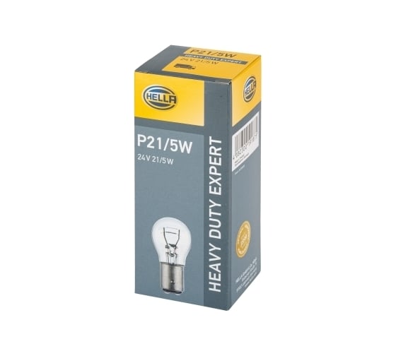 Лампа накаливания Hella P21/5W, 24 В, 21/5 Вт, BAY15d Heavy Duty Expert 8GD 002 078-011