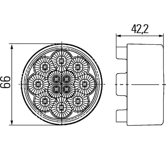 Фонарь укзатаеля поворота Hella 2BA 009 001-511