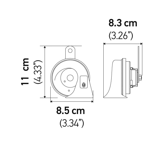 Звуковой сигнал Hella синий, TE16, 12 В, 6 A, 400/500 Гц, 105-118 дБ(A) 3FH 012 010-801