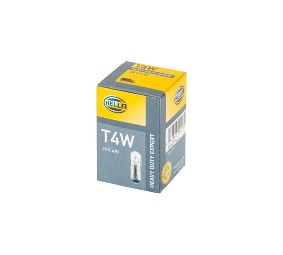Лампа накаливания Hella T4W, 24 В, 4 Вт, BA9s Heavy Duty Expert 8GP 002 067-261