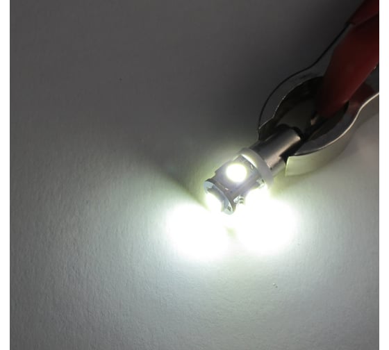 Автомобильная лампочка Вымпел BA9S-T4W 5SMD 5050 WHITE 5107