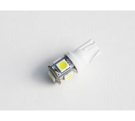 Светодиодная лампа Вымпел W5W (T10) 5SMD (5050) WHITE 5125