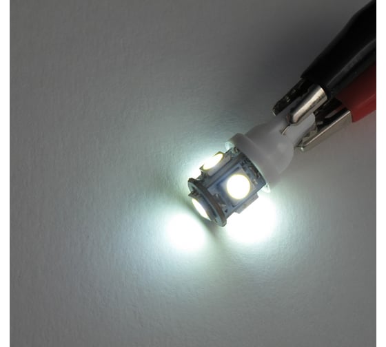Светодиодная лампа Вымпел W5W (T10) 5SMD (5050) WHITE 5125