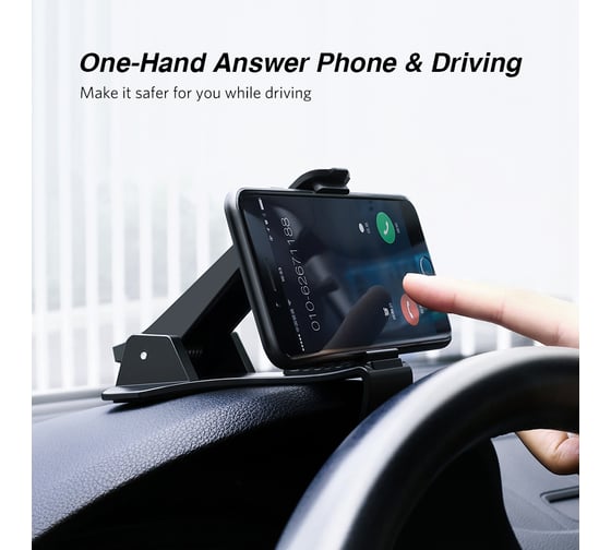Подставка-держатель Ugreen lp136 (40998) dashboard phone holder на приборную панель, цвет: черный 40998_