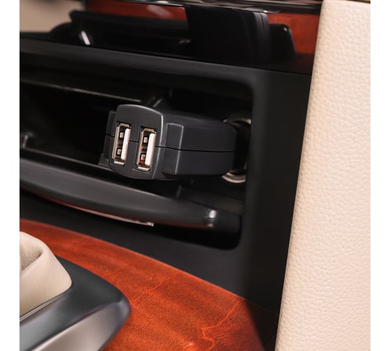 Автомобильное зарядное устройство REXANT 2xUSB /АЗУ/ /5V, 1 000mA 16-0237