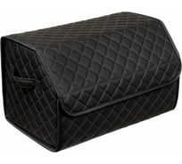 Сумка в багажник автомобиля ViceCar из экокожи, черная нить-темно-серый кант VC0002_темносерый