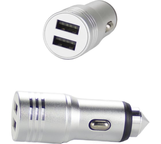 Зарядное устройство Nova Bright 2 USB-порта, 2100мА + кабель для зарядки и синхронизации Lightning, micro-USB, Type-C, 3в1 46914
