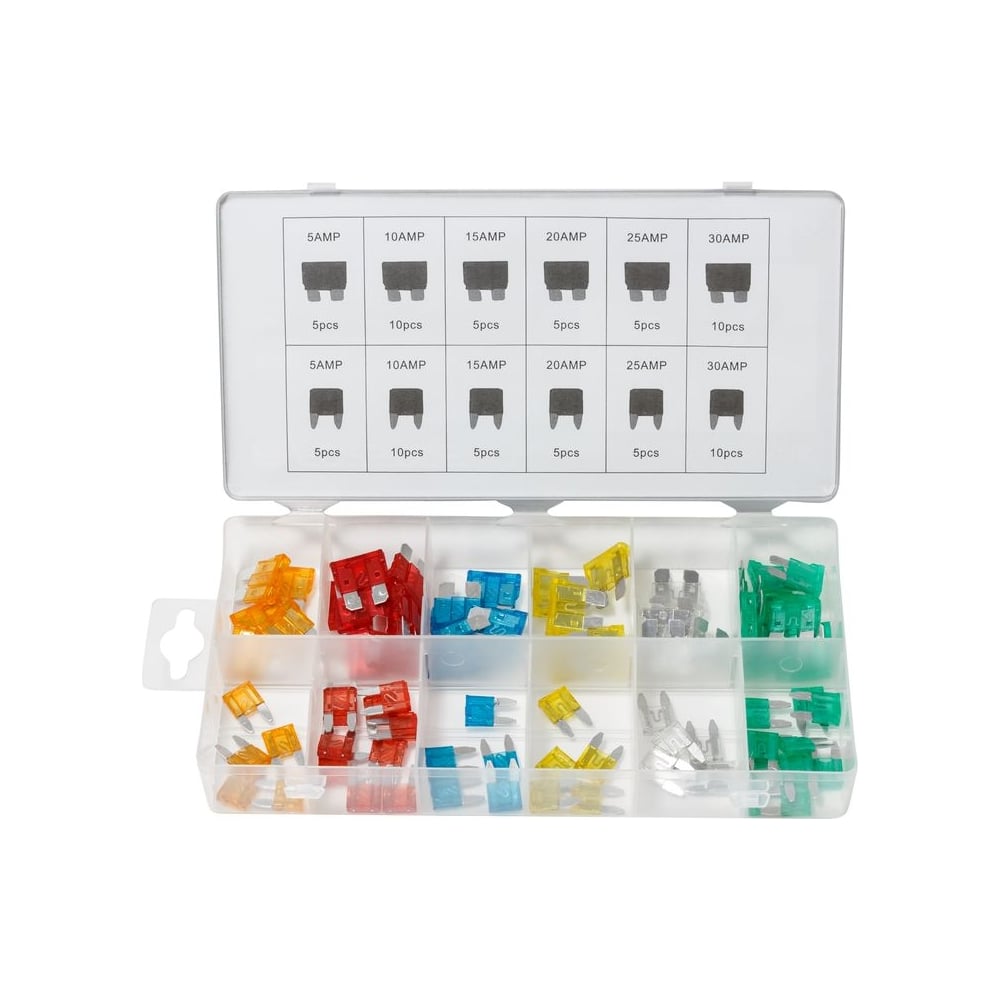 Предохранители флажковые Forsage, 80пр, 5А, 10А, 15А, 20А, 25А, 30А F ...