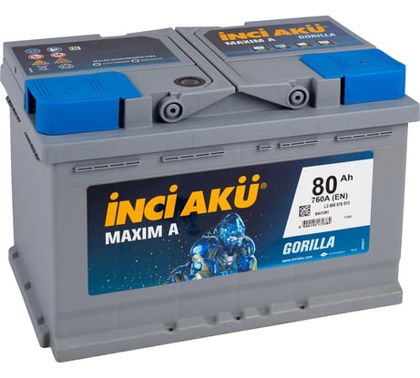 Аккумулятор INCI AKU Maxim A 80R 760 A, 278x175x190 мм 462481
