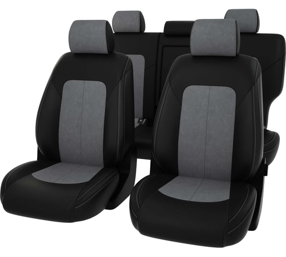 Чехлы PSV Hyundai Tucson IV 2020 черная экокожа серая алькантара Оригинал 135243