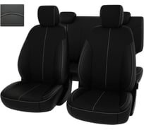 Чехлы PSV Hyundai Creta II 2021 черный отстрочка белая экокожа Оригинал 135208
