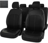 Чехлы PSV Kia Cerato IV 2018 черный отстрочка белая экокожа Оригинал 135278