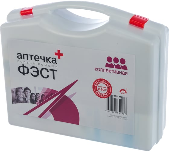 Коллективная аптечка в пластиковом кейсе на 15-20 человек ФЭСТ ф.2.1