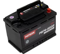 Аккумулятор PATRON PLUS 12 В, 74 Ач, 680 A ETN 0(R+) B13, 278x175x190 мм, 15.8 кг PB74-680R