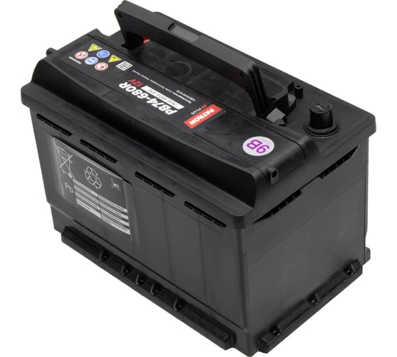 Аккумулятор PATRON PLUS 12 В, 74 Ач, 680 A ETN 0(R+) B13, 278x175x190 мм, 15.8 кг PB74-680R