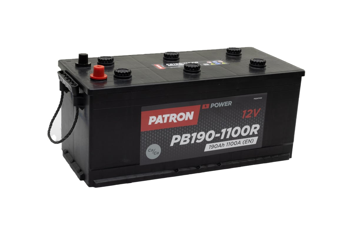 Аккумулятор PATRON POWER 12 В, 190 Ач, 1100 A ETN 4(R+) B3, 513x223x223 мм,  43 кг PB190-1100R