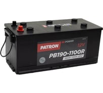 Аккумулятор PATRON POWER 12 В, 190 Ач, 1100 A ETN 4(R+) B3, 513x223x223 мм, 43 кг PB190-1100R