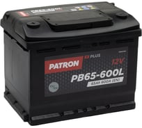 Аккумулятор PATRON Замена - PB60-500L. PLUS 12 В, 65 Ач, 600 A ETN 1(L+) B13, 242x175x190 мм, 14.3 кг PB65-600L
